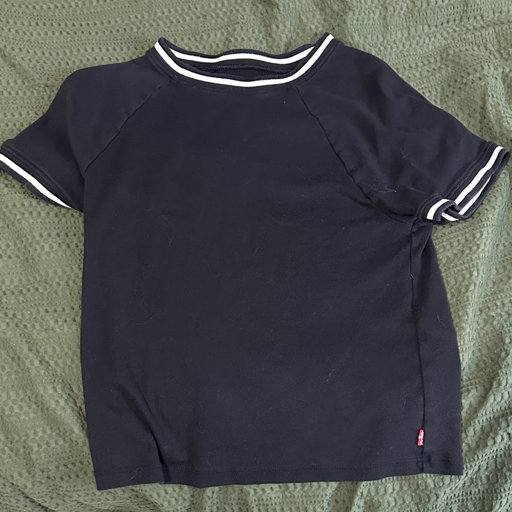 Levi's Black Kids Tee with White Accents